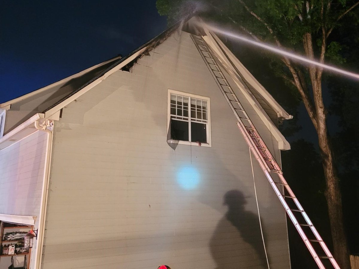 Firefighters responded at 8:01pm to a report of a house fire on the 700 block of Paris Drive in Lawrenceville. The caller to 9-1-1 reported a lightning strike with smoke coming from the roof. Crews confirmed a working attic fire. No injuries reported