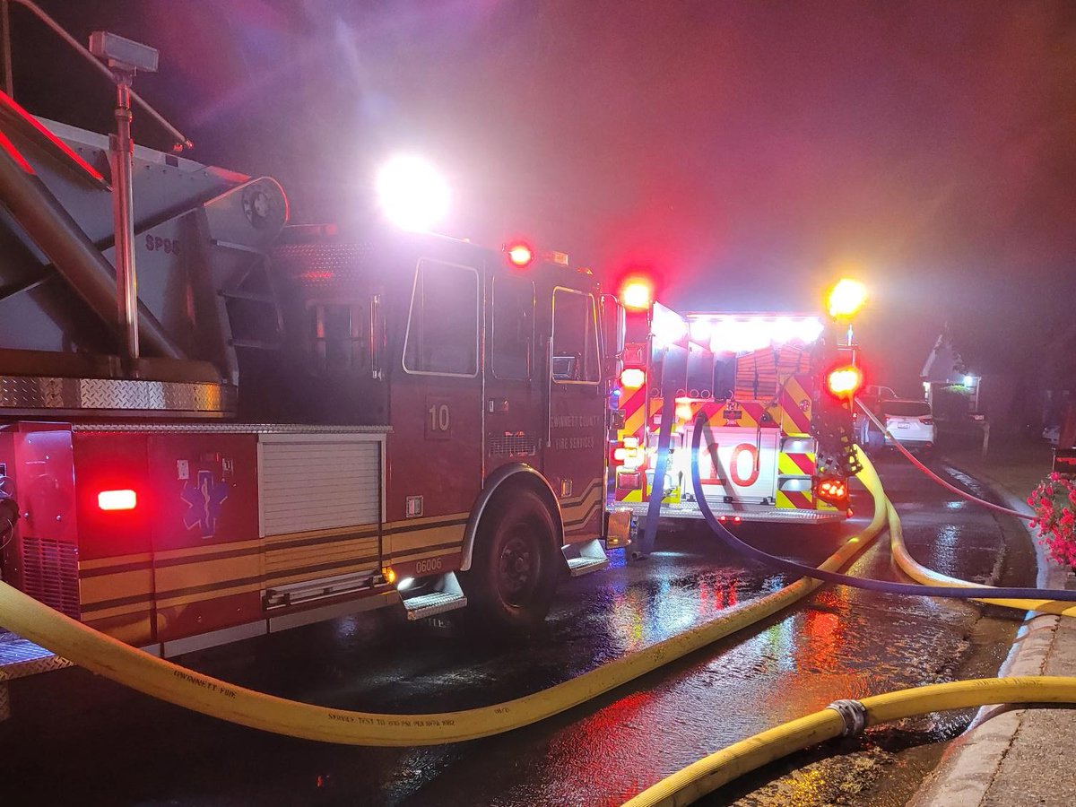 Firefighters responded at 8:01pm to a report of a house fire on the 700 block of Paris Drive in Lawrenceville. The caller to 9-1-1 reported a lightning strike with smoke coming from the roof. Crews confirmed a working attic fire. No injuries reported