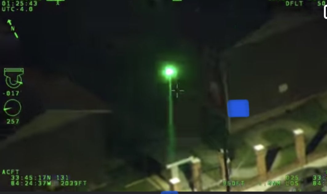 Atlanta Police arrest man who they say pointed a laser directly at one of their helicopters. Police say it can be extremely dangerous for the pilots.