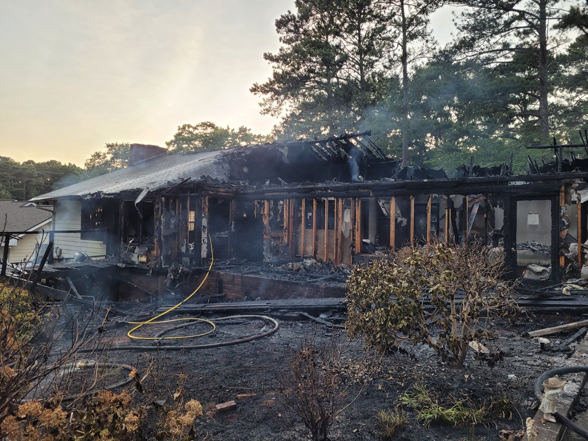 Firefighters responded at 7:27 p.m. to a house fire in the 1500 block of Ridgewood Drive SW in Lilburn. No injuries were reported and the cause is undetermined and under investigation. 