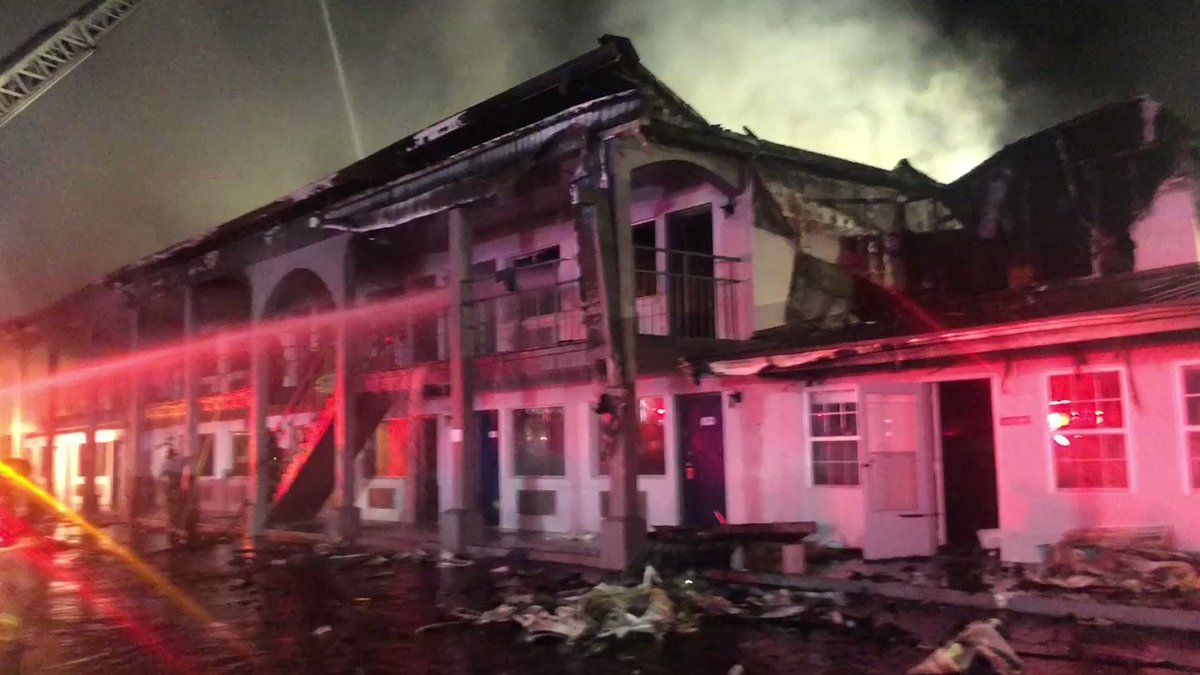 A massive fire in Commerce, GA. This Motel 6 is a total loss, according to fire officials. Nobody was injured. Hotel staff first saw smoke coming from a laundry room.  Firefighters tell it's the largest fire in the region in over 20 years. 20+ agencies responded