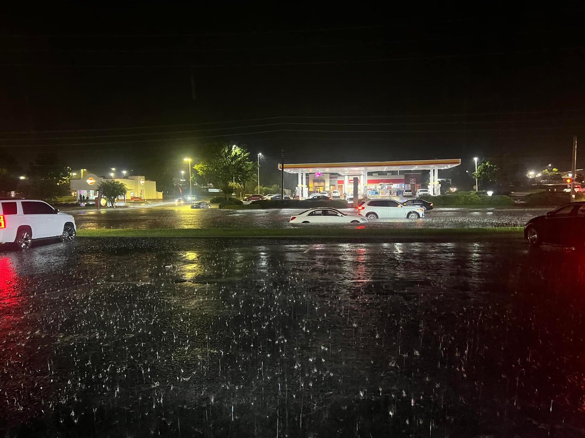 More pictures from flooding on Zebulon Road in Macon last night. Thanks to Cierra Heald for sending them in.   The Flash Flood Warning was allowed to expire overnight