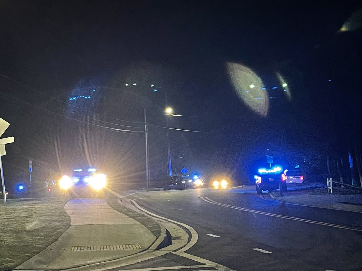 Roads surrounding Hampton Glen subdivision where 2 @CobbSheriff deputies were killed now open, but entrance to subdivision still blocked off by police.