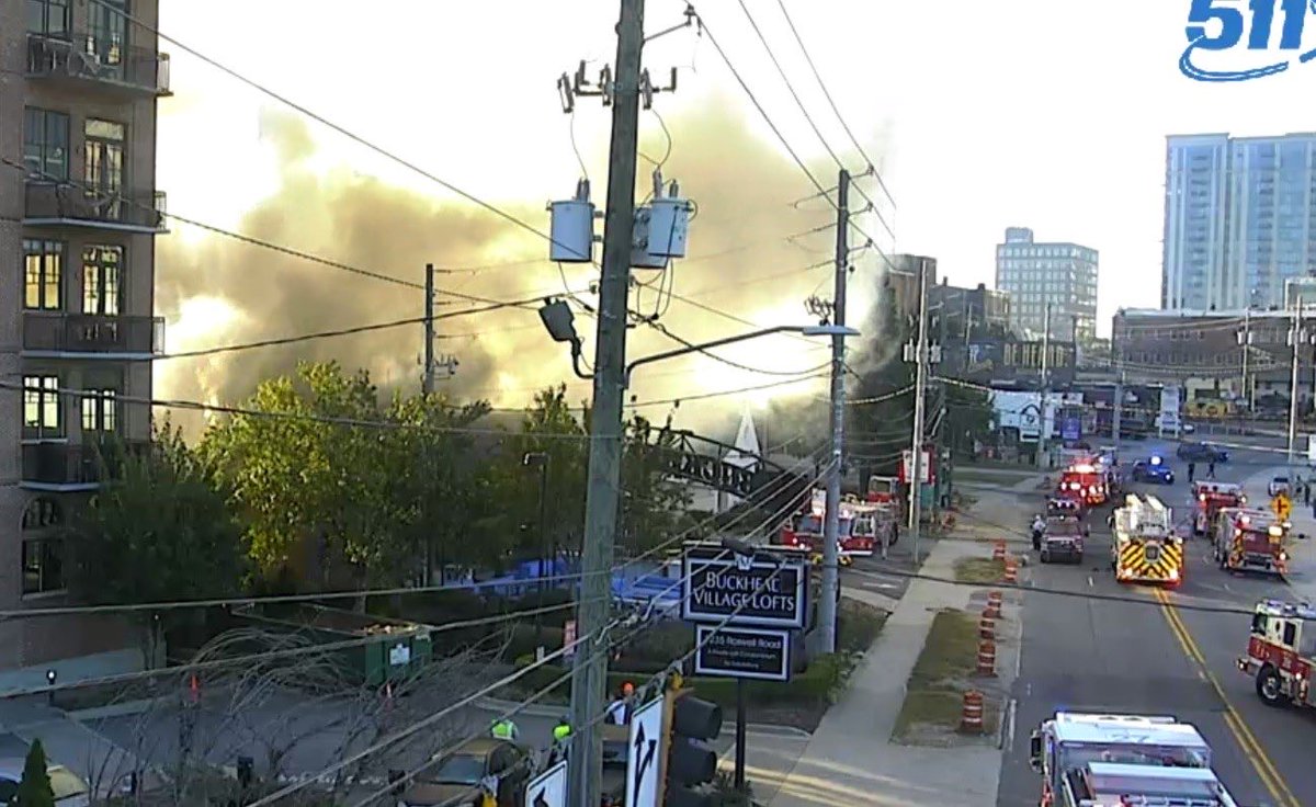 Buckhead Saloon is on fire in Buckhead. Roswell Rd shutdown at E Andrews Dr is shutdown. Use Piedmont Rd, Peachtree Rd or GA 400 as alternates.