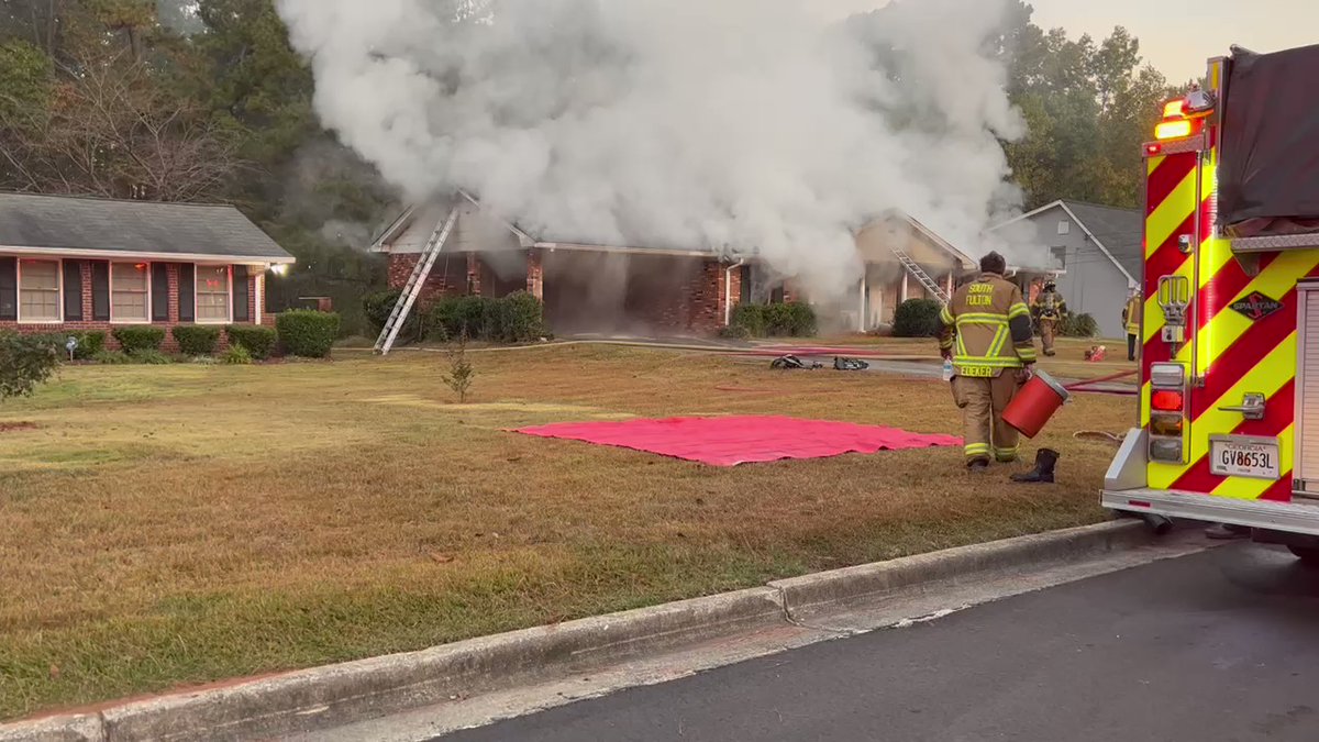 Is battling a house fire on Carlo Woods Drive. No injuries reported at this time so that's good news. The person who lives here was actually on his way home