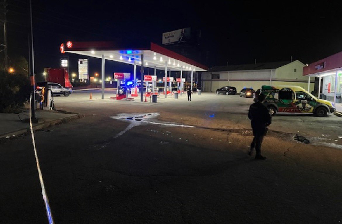 Dekalb County Police say 2 men were shot at this Texaco on Memorial Drive in Stone Mountain. Circumstances leading up to the shooting under investigation