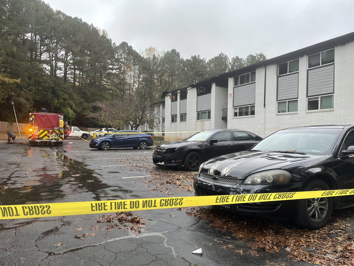 Apartment building goes up in flames in DeKalb County.   12yo has been detained in connection with early morning blaze.   2 people jumped, 2 more rescued from burning apartment.   This is the Austin Oaks complex on Glenwood Rd.   33 people are affected