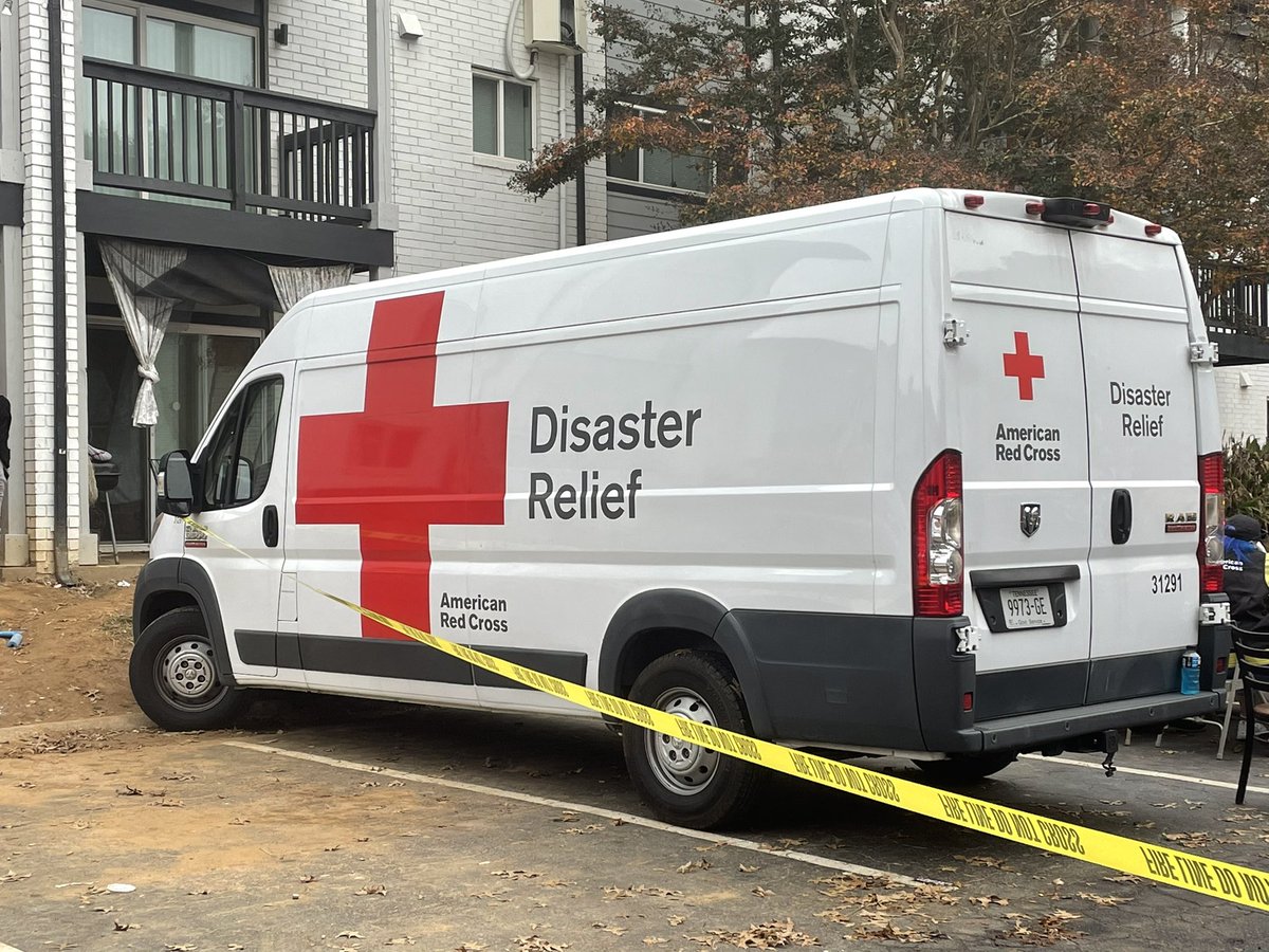 Apartment building goes up in flames in DeKalb County.   12yo has been detained in connection with early morning blaze.   2 people jumped, 2 more rescued from burning apartment.   This is the Austin Oaks complex on Glenwood Rd.   33 people are affected  