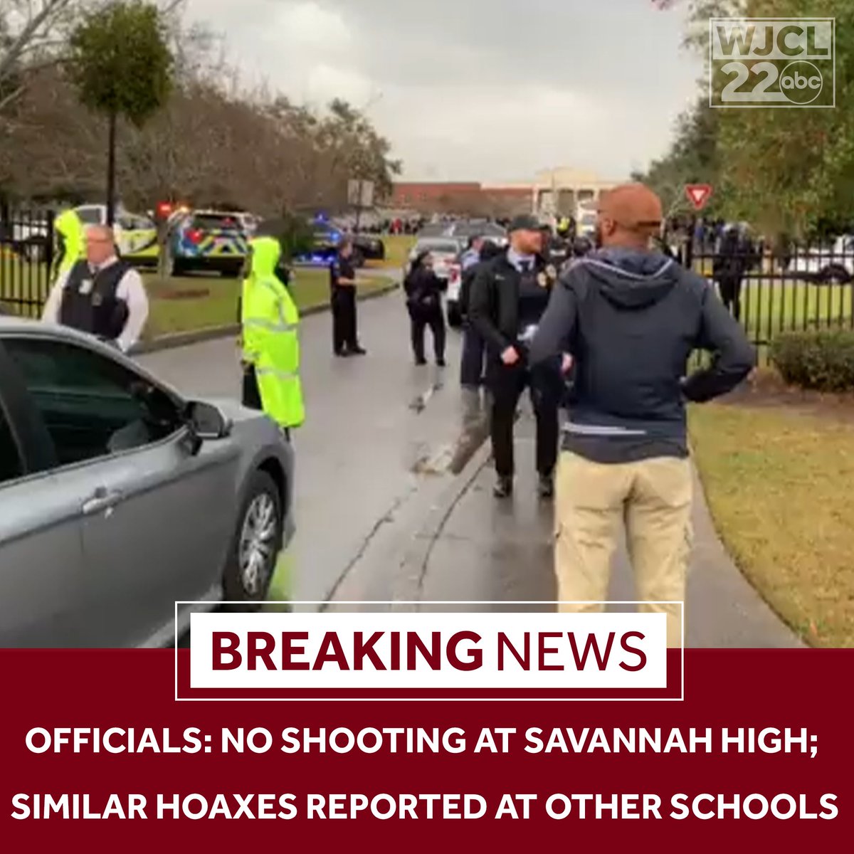 No injuries have been reported at Savannah High and police say there was no shooting at the campus