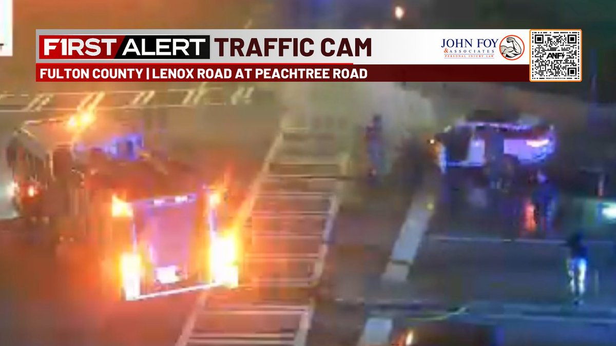 A couple lanes are blocked on Lenox Road at Peachtree Road. Fire has been out and should be cleared before too long
