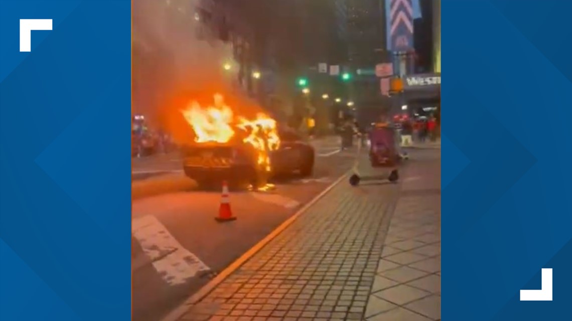 6 arrested, police car set on fire and explosives found during 'Stop Cop City' protest in Georgia
