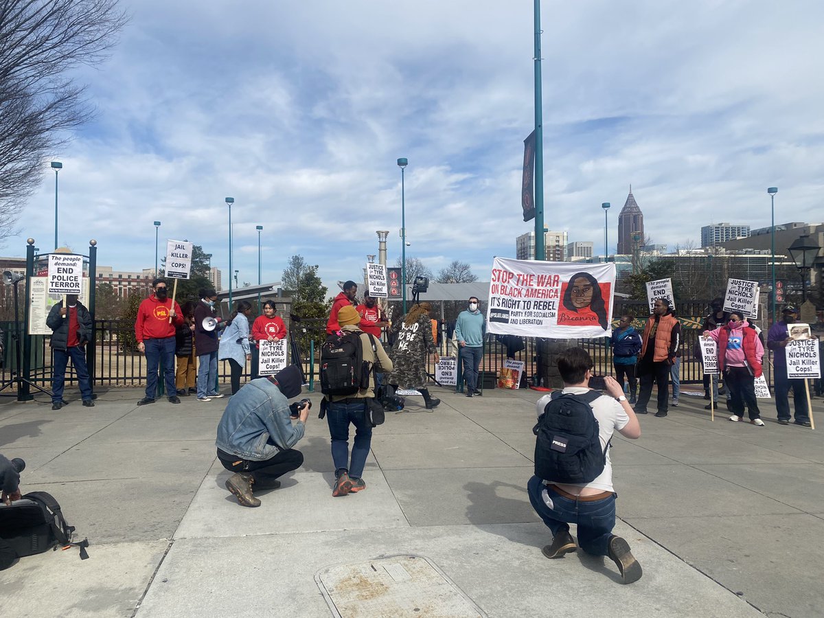 Peaceful protest in Downtown Atlanta calling for justice for Tyre Nichols
