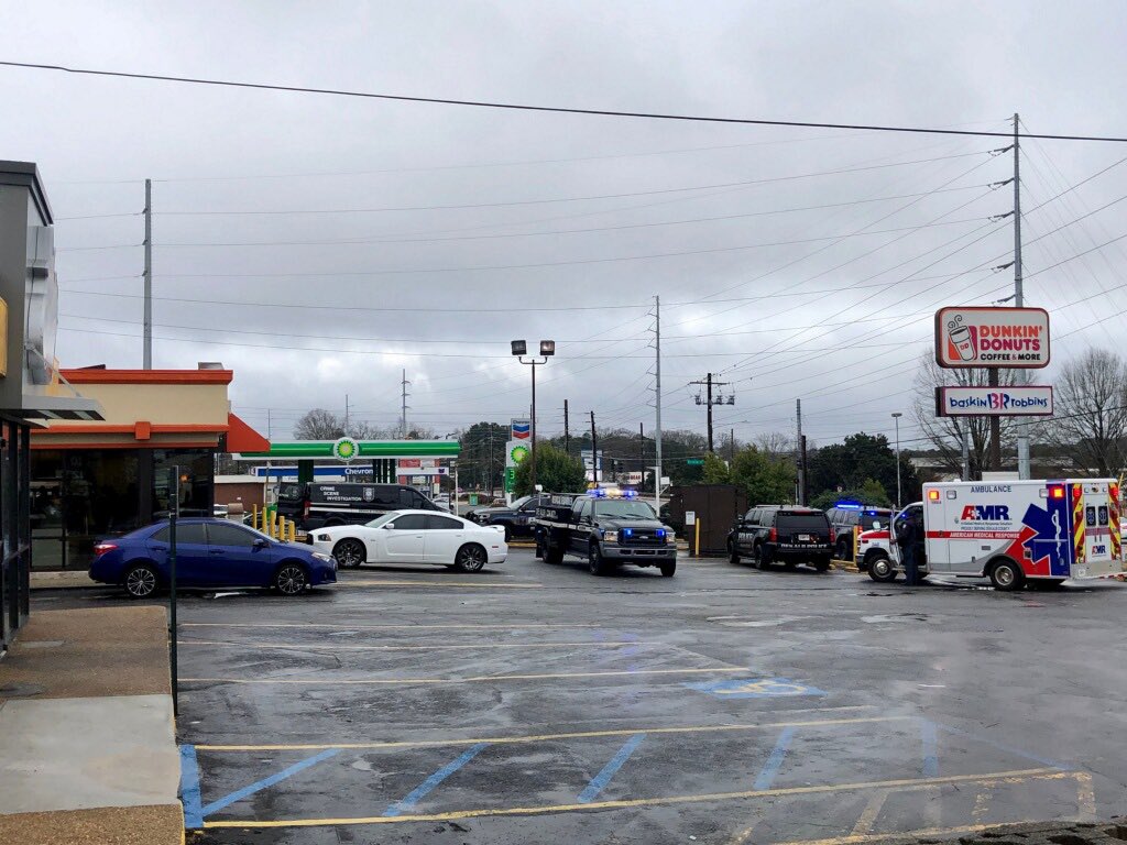 .@DeKalbCountyPD & Medical Examiner are on scene at @dunkindonuts in Decatur in the 2700 block of Candler Road. The crime scene tape is up around the parking lot. The initial call was for a shooting. No other details have been released as of 11AM