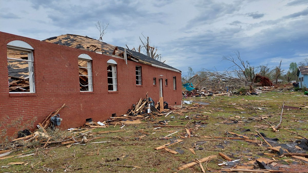 The roads are open, and the clean-up has begun in West Point Georgia after a tornado destroyed homes, flipped cars, and tore into this church. @TylerFingert  spoke with community partners' volunteering to help clean up. 