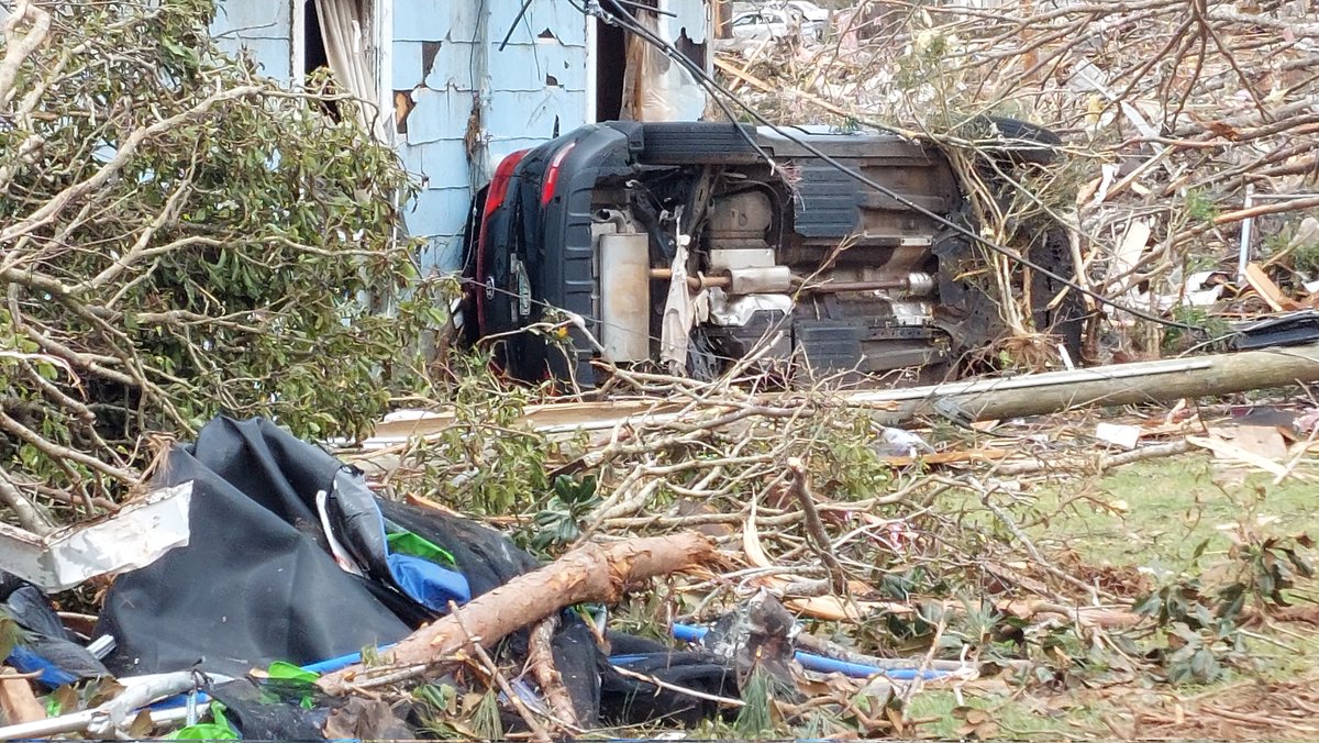 The roads are open, and the clean-up has begun in West Point Georgia after a tornado destroyed homes, flipped cars, and tore into this church. @TylerFingert  spoke with community partners' volunteering to help clean up. 