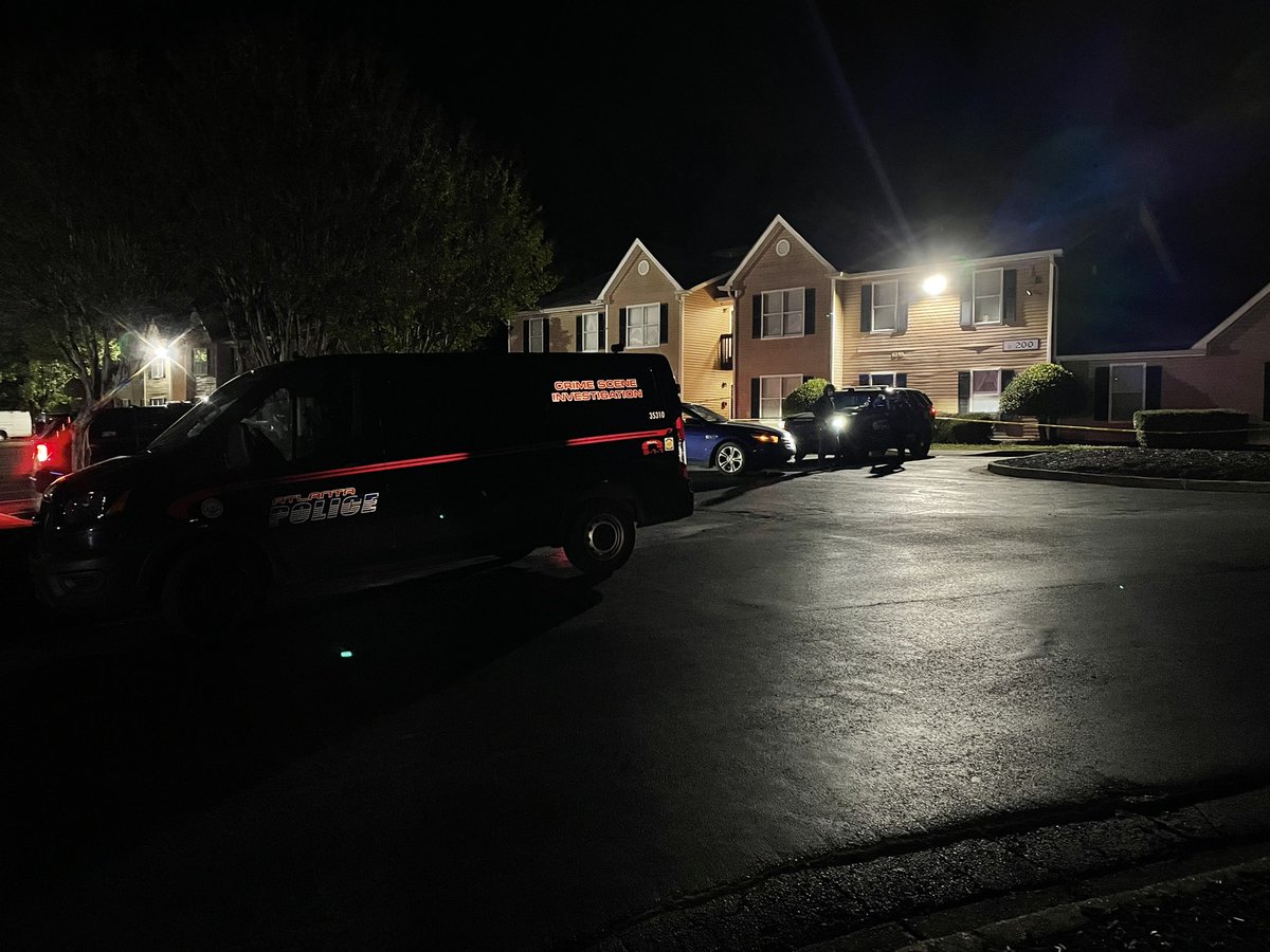 Homicide investigation Atlanta Police at the Hidden Hollow apartments off Fairburn Rd in SW part of city.nnPerson discovered dead in the last hour outside a unit.