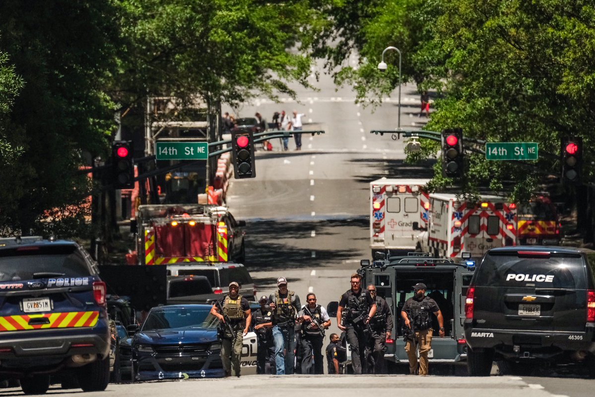 Atlanta Police confirm at least 5 people have been wounded in a developing active shooter situation in Midtown Atlanta, at least one person has died.