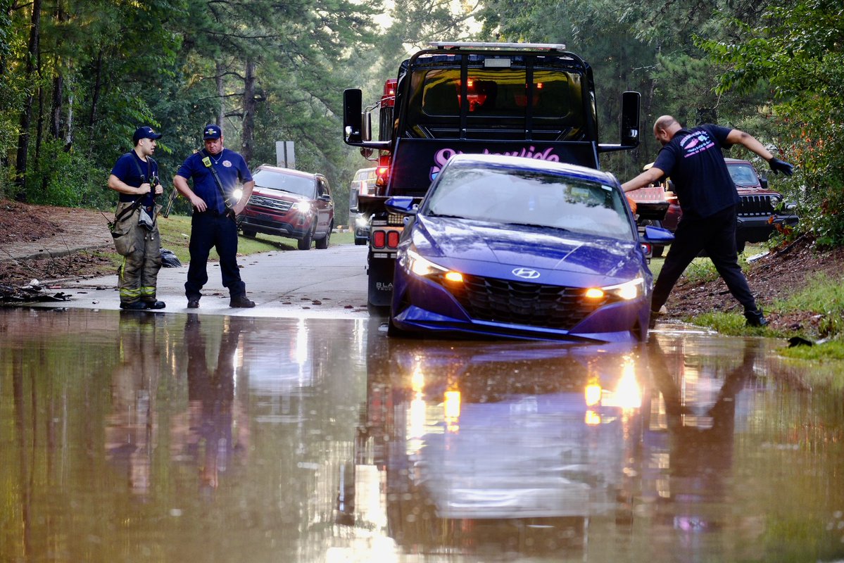 Flash flooding also impacted roadways in Metro Atlanta. Residents who live along Fairington Ridge Circle in Stonecrest say this stretch of roadway floods nearly every time it rains, one driver tried to go around the deepest part of the flooded street