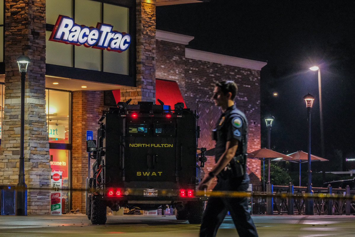 Officer-involved shooting in Roswell: A man barricaded himself inside of a store. Following a standoff, he exchanged gunfire with law officers and was shot. He was taken to a hospital where he later died. 