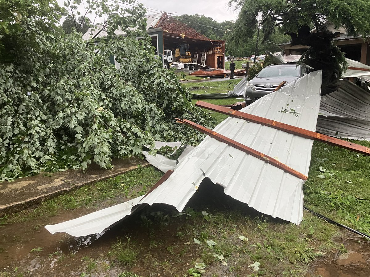 Significant storm damage on Ellington Road at Old Hwy 5 in Ellijay.  