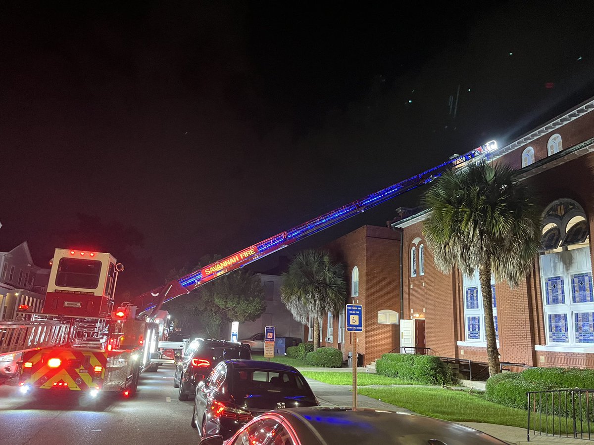 Savannah Fire responded to a Fire at 1601 Barnard St. ST Paul CME Church. Crews worked to evacuate the building, contain and extinguish the fire in the wall and attic above the altar. No injuries