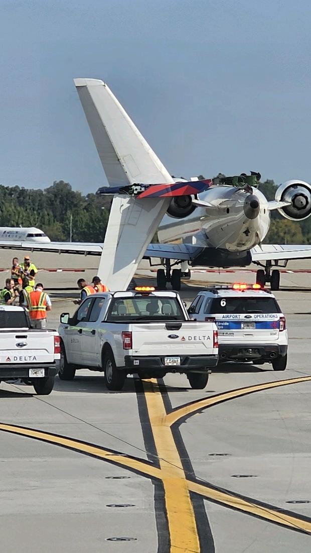 A Delta Airlines Airbus A350 collides with an Endeavor Air CRJ-900 (operated as Delta Airlines) while taxiing at Hartsfield-Jackson Atlanta International Airport. No injuries have been reported