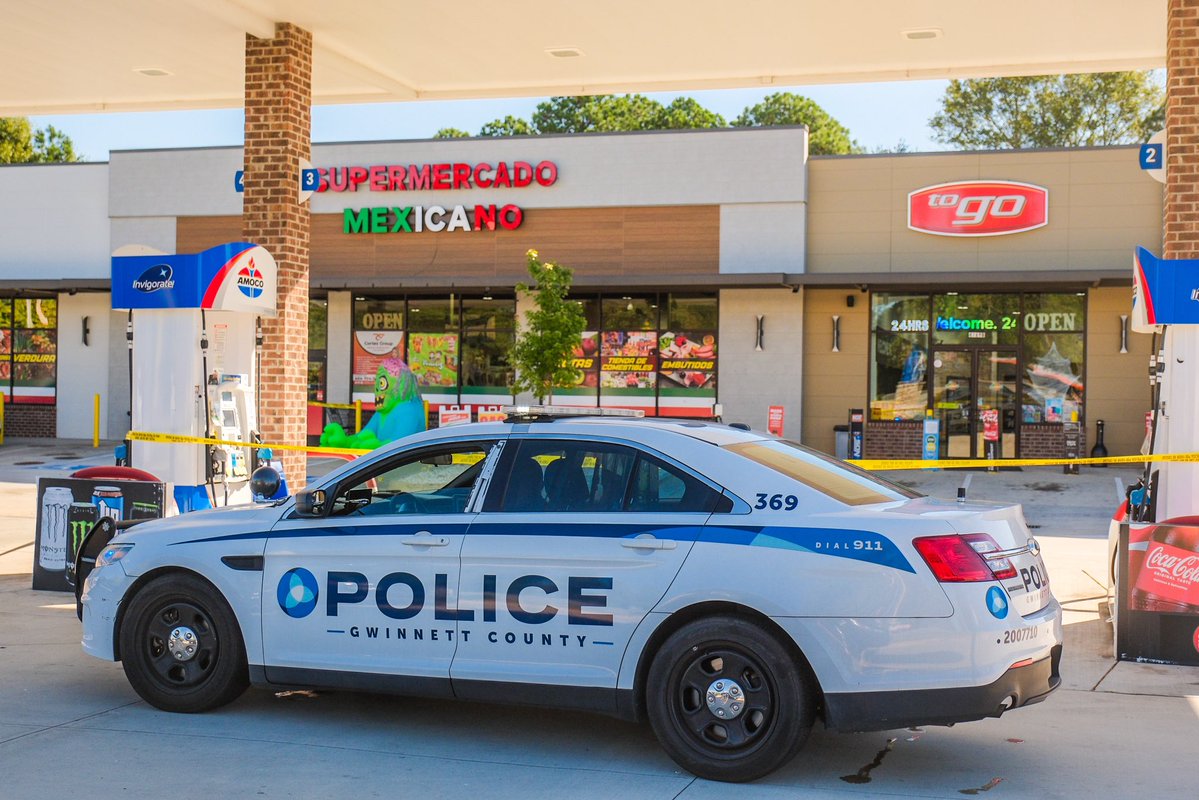 @GwinnettPd have established a crime scene at a gas station on Jimmy Carter Boulevard where they say a man was shot and killed. 