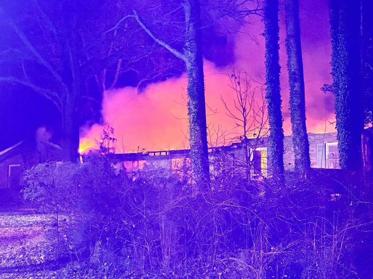 Structure fire at home on Dobson Drive Connector. Home is destroyed. @EastPointPolice and Fire on scene. This is right off Washington Road