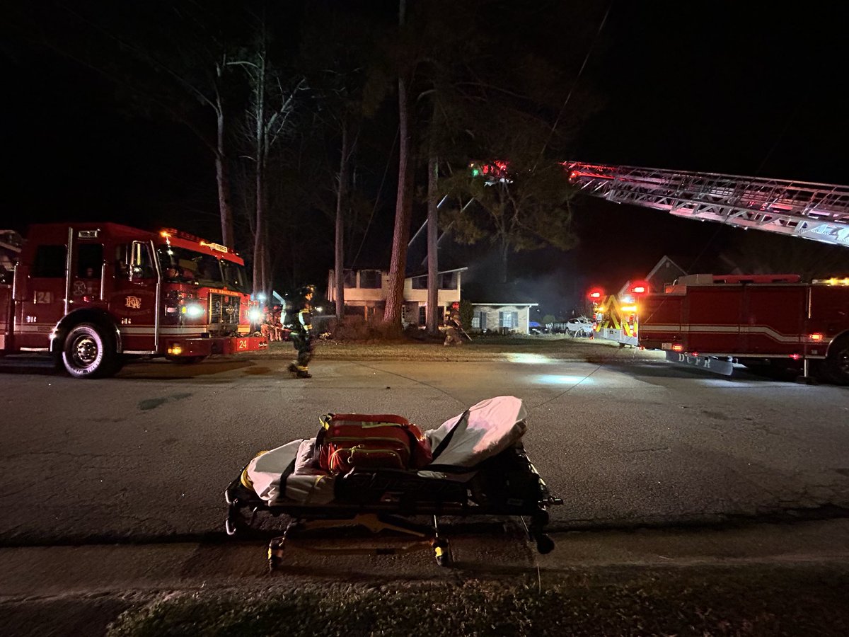 DeKalb County Fire Rescue has had a busy AM with 2 separate fires. This one off Pinehurst Valley Dr sent a man & woman to Grady for smoke inhalation. House likely a total loss. Wind conditions caused fast moving fire & increased danger for firefighters.