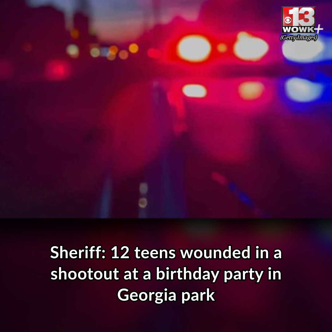 Two groups of people shot at each other during a birthday party at a Georgia city park, resulting in gunshot wounds to 12 teens, a sheriff said Sunday.